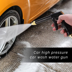 Heart Home Nozzle For Water Pipe|Non-Slip|Comfortable Grip|Multiple Spray Modes|Brass Nozzle Water Spray Gun For ½” Water Pipe|Ideal Pipe Nozzle For Car Wash,Gardening,& Other Uses|Black