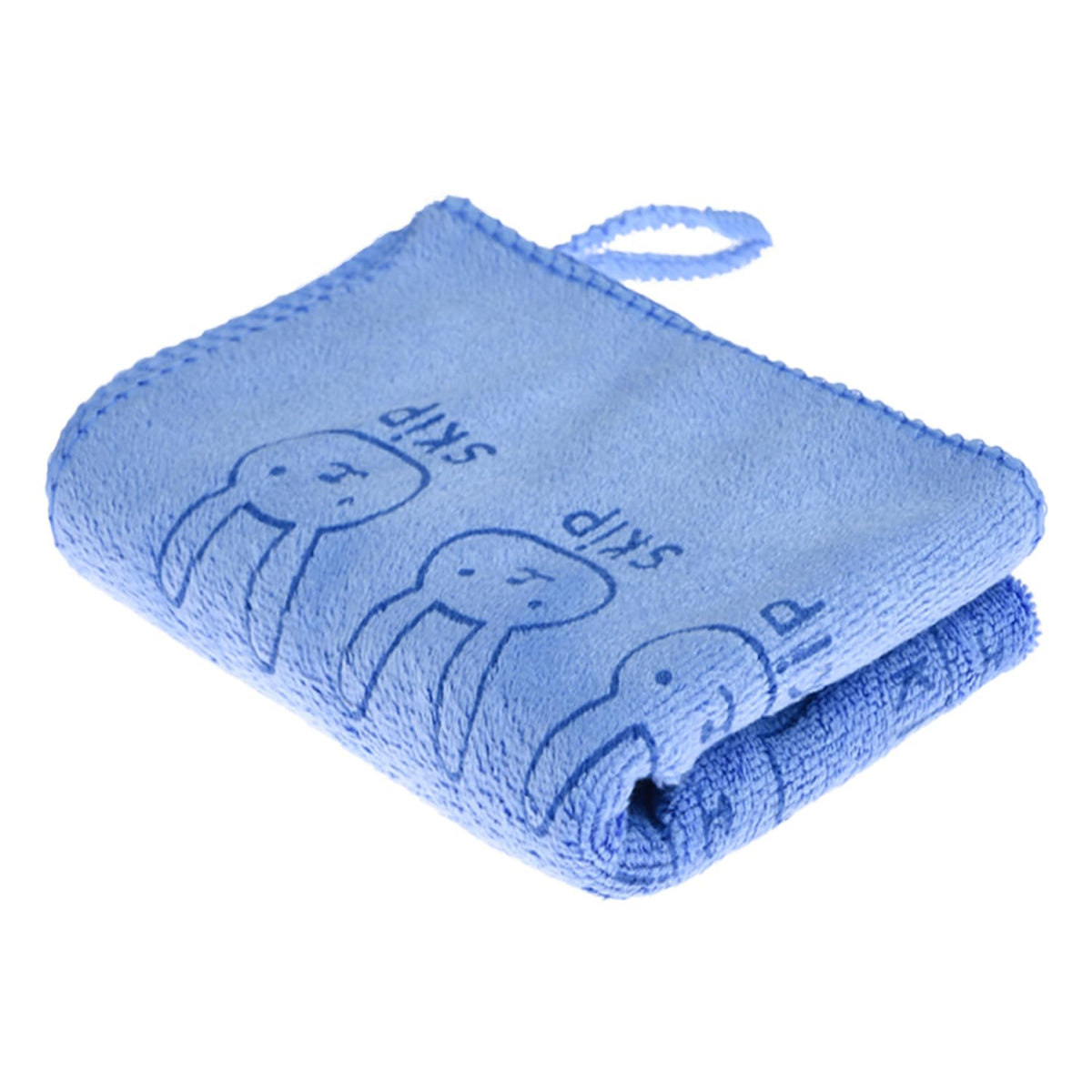 Kuber Industries Hand Towel | Reusable Face Cleaning Towel | Baby Napkin | Hand-Face Towel with Ultra Soft-Super Absorbent Capability | Baby Towel | Skip Print | 30x40 cm | Blue