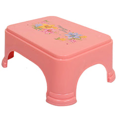 Kuber Industries Floral 3 Piece Plastic Bathroom Stool Set, Pink