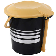 Kuber Industries Plastic Dustbin Garbage Bin with Handle, 10 litres (Yellow) -CTKTC043083