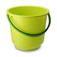 Kuber Industries Unbreakable Strong Plastic Bathroom Bucket 13 LTR (Green) - CTKTC037873