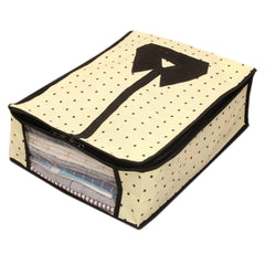 Kuber Industries 2 Piece Non Woven Shirt Cover Set, Cream, Standard (CTSN032)