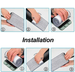 Heart Home Mop Refill Pad | Microfiber Wet & Dry Pad | Flat Refill Pad | Mop Reusable Drying Pad | Floor Cleaning Mop Pad | SHPTNTSHR2 | SHPTNTSHR1 | Pack of 2 | Blue & Gray