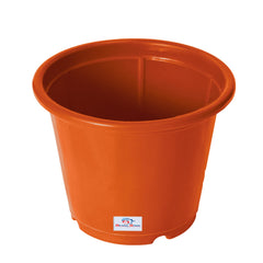 Heart Home Durable Plastic Flower Pot|Gamla for Indoor Home Decor & Outdoor Balcony,Garden,6"x5",Pack of 8 (Multicolor)