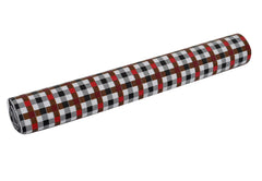 Heart Home Check Printed PVC Anti Slip Skid Shelf Mat, 10 Mtr- Pack of 2 (Maroon)