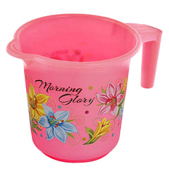Kuber Industries Plastic Bathroom Mug|Strong Plastic Material & Great Capicity|Size 12 x 12 x 13 cm,Pack of 4,Capicity 500 ml(Pink & White)-KUBMART10284