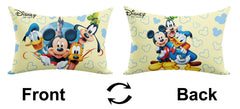 Kuber Industries Disney Printed Comfort Microfiber Filled Pillow for Bed Room, 16"x24" (Cream)-Pack of 2-KUBMART15945