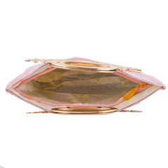 Kuber Industries Embroidered Silk Clutch Ladies Handbag (Peach) - CTKTC42094