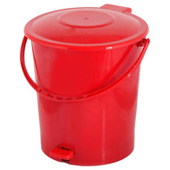 Heart Home Pedal Dustbin|Plastic Pedal Dustbin|Kitchen Waste Paper Bin|Dustbin For Bedroom|10 Liter Dustbin (Red)