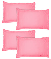 Kuber Industries Breathable & Soft Cotton Pillow Cover for Sofa, Couch, Bed - 29x20 Inch, Set of 4 (Pink)