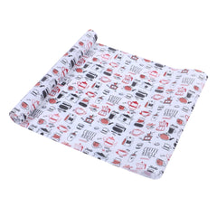 Heart Home Shelf Liner | EVA Kitchen Cabinet Shelf Mat | Anti-Slip Bathroom Mat | Fridge Mat | Red Coffee house Wardrobe Mat | 10 Meter | White