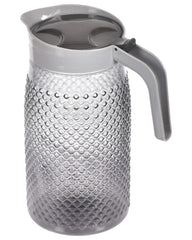 Kuber Industries BPA Free Leak Proof Plastic Water Jug with 6 Tumblers Drinkware Set (Grey)-45KM051, Pack of 7