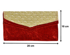 Fun Homes Premium SHagun Gift Envelopes for Weddings & Special Occasion-Pack of 2 (Maroon) (Model: HS_37_FUNH019919)