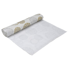 Kuber Industries Kitchen Drawer/ Cabinet Shelf Mat|Flower Design With PVC Material|Adjustable Size 5 MTR Roll (Cream)-KUBMART03005, Polyvinyl Chloride
