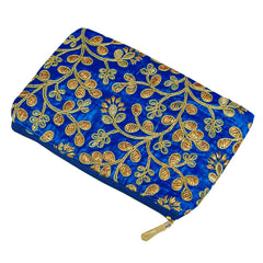 Kuber Industries Embroidery Women Hand Purse Wallet For Party, Wedding, Dating- Pack of 2 (Blue) (HS39KUBMART022034)