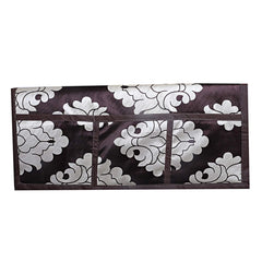 Kuber Industries Flower Design 3 Pieces PVC Fridge Mats,2 Piece Handle Cover and 1 Piece Fridge Top Cover (Brown) CTKTC33668