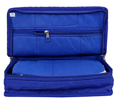 Heart Home Multipurpose Jewellery Storage Bag/Travel Kit With 4 Tranasparent Pouches-Pack of 2 (Blue)-HS_38_HEARTH20988