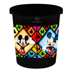 Heart Home Disney Mickey Minnie Print Plastic Garbage Waste Dustbin/Recycling Bin for Home, Office, Factory, 5 Liters (Black) -HS_35_HEARTHS17773