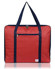Heart Home Moisture Proof Wardrobe Organizer Storage Bag For Clothes With Zipper Closure and Handle (Red & Blue)-HS43HEARTH26657