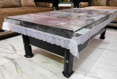 Kuber Industries Table Cloth|Center Table Cover|Round Table Cover|Table Cover 4 Seater|Transparent