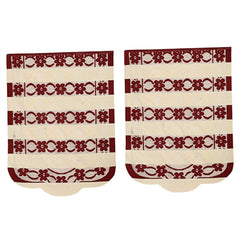 Kuber Industries Flower Cotton Floral Sofa Cover, 70" x 29", Set of 6, Brown, Standard (CTSOFA029)