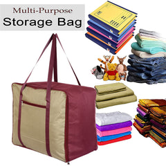 Kuber Industries Large Lightweight Foldable Multipurpose Storage bag, Cloth Organiser, Travel Bag With Zippered Closure And Handle (Brown & Maroon)-HS43KUBMART26700