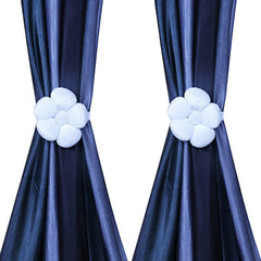 Kuber Industries Velvet 2 Pieces Curtain Tie Back Tassel Set (Silver) -CTKTC29490