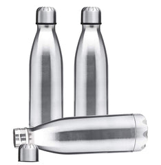 Kuber Industries Cola Stainless Steel 3 Pieces Fridge Water Bottle (Silver) - CTKTC031448