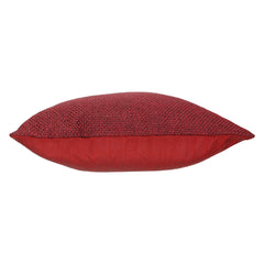 Heart Home Jute Blend Decorative Square Throw Pillow Cover Cushion Covers Pillowcase, Home Decor Decorations for Sofa Couch Bed Chair 24x24 Inch- (Maroon)