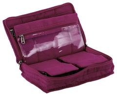 Kuber Industries Embroidery Design Cotton Jewellery Kit, Maroon - CTKTC30594