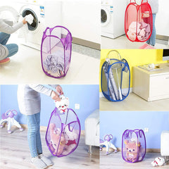 Kuber IndustriesΓäó Large Mesh Laundry Basket Set of 2 Pcs Combo Code-SCS08 (MESHM008)
