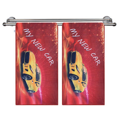 Heart Home Kids Bath Towel|Soft Cotton & Sides Stitched Baby Towel|Microfibered Super Absorbent Car Pattern Towel for Infants,Toddler,55x26 Inch,Pack of 2 (Maroon)