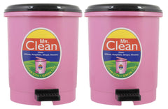 Kuber Industries 2 Pieces Table Top Desk Garbage Dustbin Trash for Office Home Work Place,2 LTR(Pink)