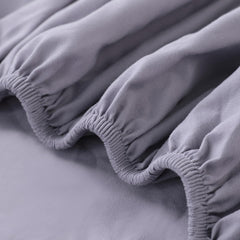 Kuber Industries Double Bed Mattress ProtectorBed Protecter with Elastic 150x200 CM-Pack of 2 (Grey)