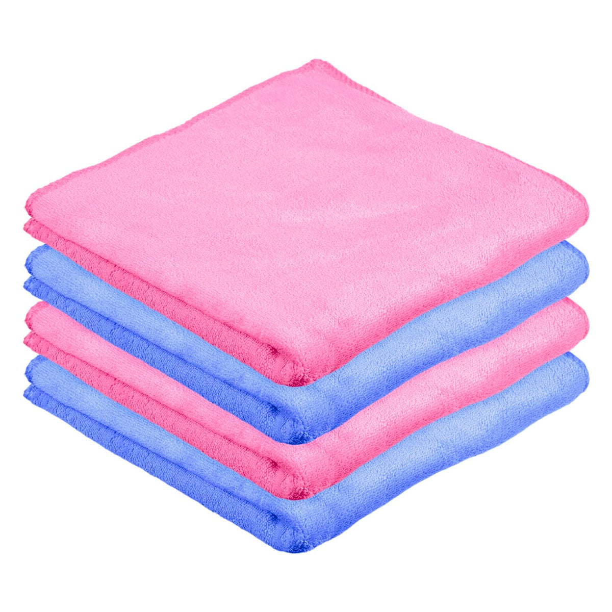 Kuber Industries Cleaning Towel | Reusable Cleaning Cloths for Kitchen | Duster Towel for Home Cleaning | 400 GSM Cleaning Cloth Towel for Car | Bike | 50x70 | Pack of 4 | Multi