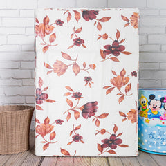 Heart Home Washing Machine Cover | Cream Printed Washing Machine Cover | Soft PVC | Top Load Fully-Automatic Washing Machine Cover | Cream