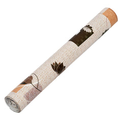 Kuber Industries Flower Design PVC Wardrobe Kitchen Drawer Cupboard Cabinet Shelf Mat 10 Mtr (Brown) CTKTC33372