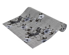 Kuber Industries Flower Printed PVC Anti Slip Skid Shelf Mat, 5 Mtr- Pack of 2 (Grey),Standard
