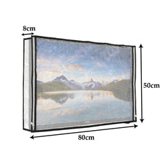 Heart Home PVC Dot Print Waterproof & Dustproof TV Cover, 32 Inch (Transparent) 54HH4287.