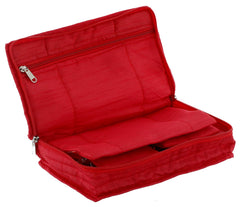 Kuber Industries Embroidery Design 2 Pieces Cotton Jewellery Kit, Red - CTKTC30584