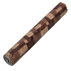 Kuber Industries Floral Checkered Design PVC Wardrobe Kitchen Drawer Shelf Mat 10 Mtr Roll (Brown) -CTKTC014487