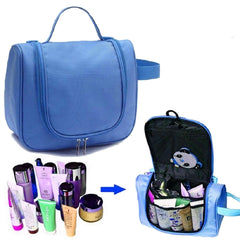 Kuber Industries Hanging Travel Toiletry Bag, Toiletry Kit, Shaving Kit, Cosmetic Bag for Women and Men (Blue)-HS_38_LUGGAGE21750