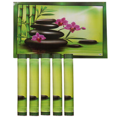 Kuber Industries Lemon Print Design PVC 6 Piece Reversible Dining Table Placemat Set (Green)-CTKTC32970