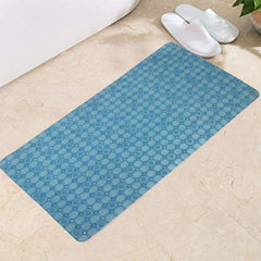 Kuber Industries PVC 1 Piece Bath Mat with Suction Cups (Sky Blue)-CTKTC5592