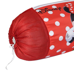 Heart Home Disney Minnie Bolster Cover|Polyester Bolster Cover Set|Diwan Round Bolster Pillow Covers|Luxurious Roll Masand Cover|Pack of 4 (Red)