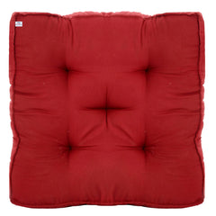 Heart Home Microfiber Square Chair Pad Seat Cushion for Car Pad, Office Chair, Indoor/Outdoor, Dining Living Room, Kitchen-Pack of 3, 18 * 18 Inch (Maroon)