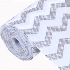 Heart Home Shelf Liner | EVA Kitchen Cabinet Shelf Mat | Anti-Slip Bathroom Mat | Fridge Mat | Table Mat | Zig Zag Design Wardrobe Mat | 3 Meter | Gray