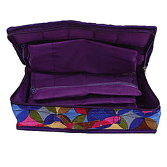 Kuber Industries Brocade Silk Jewellery Kit, Blue