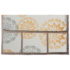 Heart Home Rangoli Printed PVC Fridge Top Cover With 6 Utility Side Pockets (White)