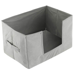 Kuber Industries Large Capacity Space Saver Closet, Stackable and Foldable Saree, Clothes Storage Bag, Non -Woven Rectangle Cloth Saree Stacker Wardrobe Organizer (Grey) - CTKTC039106